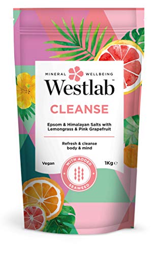 Westlabs Cleanse Epsom & Himalayan Sali con citronella e pompelmo rosa, 1 kg