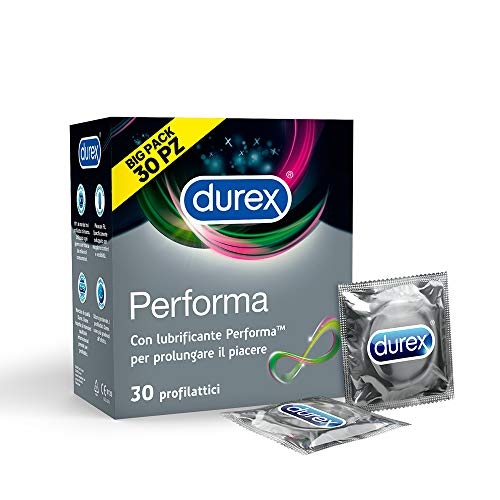 Durex Performa Preservativi Ritardanti, Maxiformato, 30 Profilattici