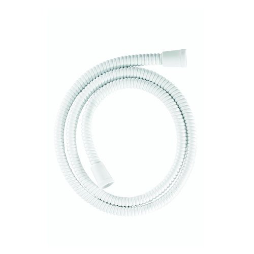 Croydex - Tubo flessibile per doccia Essentials, 1,25 m, in PVC rinforzato, colore: Bianco