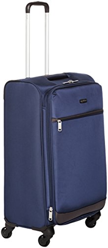 AmazonBasics - Trolley morbido con rotelle girevoli, 64 cm, Blu navy