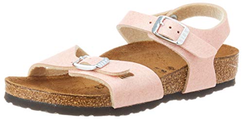 Birkenstock Sandales Rio Birko-Flor Glitter Pink, Sandali Bambina, 29 EU Étroit