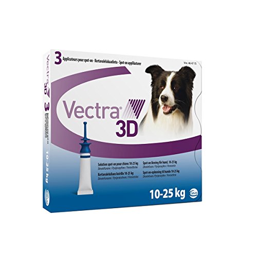 Ceva Salute Animale Vectra Vectra 3D Spot-on Soluzione 3 Pipette 3,6 Ml Cani da 10 a 25 kg Blu