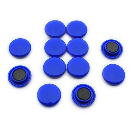 Magnet Expert Ltd - Magneti per bacheca/frigorifero, misura media, 30 x 8 mm (confezione da 12), colore: Blu