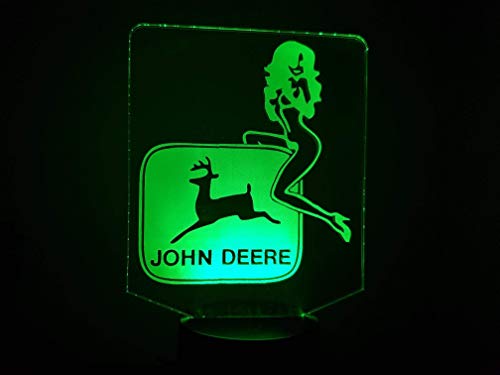 Disegno compatibile J. DEERE (+ Girl), lampada da salotto 3D