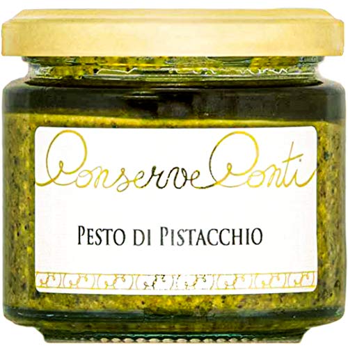 Pesto di pistacchio in olio extravergine d'oliva - Vaso da ml. 212 - produzione artigianale Conserve Conti