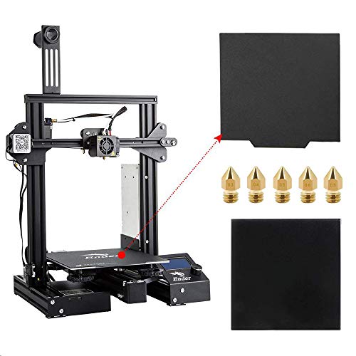 Ufficiale Creality Stampante 3D Ender 3 Pro con Lastra di Vetro, Piastra di Superficie di Aggiornamento Cmagnet e di Alimentatori Meanwell 220x220x250mm Dimensione di Stampa