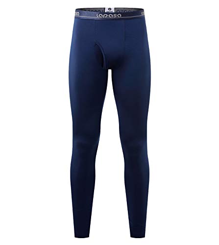 LAPASA Uomo Pantaloni Termici Pacco da 2 o 1 - Ti Tiene al Caldo Senza Stress- Intimo Invernale Lightweight M10 (Blu Navy(Pacco da 1), Small)