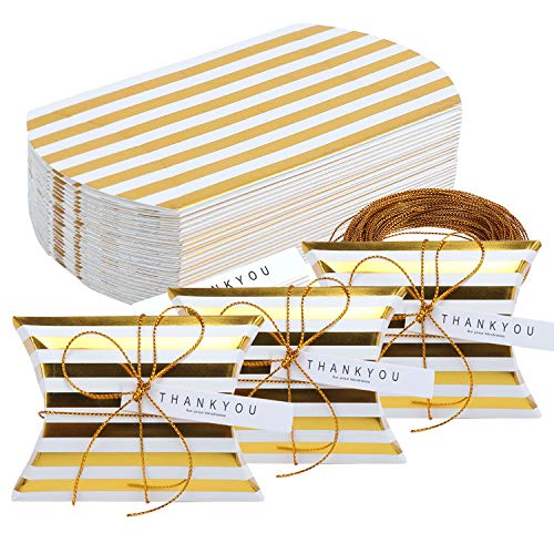 TsunNee - Scatole di carta per caramelle con biglietto di ringraziamento, scatole regalo natalizie, scatole per bomboniere, scatole creative di carta, confezione da 50, Stile 2, 24-Pack
