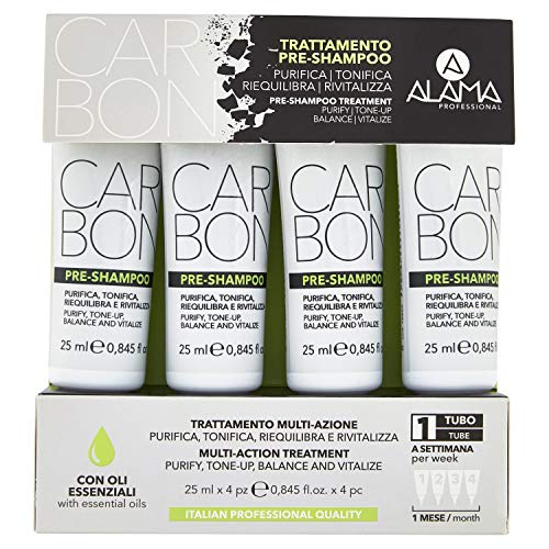 Alama Professional CARBON Trattamento Pre-Shampoo Riequilibrante - 4x25 Millilitri