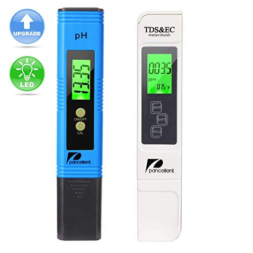 Pancellent Tester qualità Acqua TDS PH EC Temperatura 4 in 1 Set（Blu）