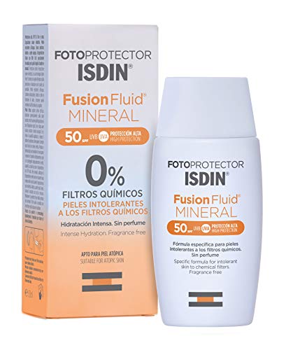 Isdin Fotoprotector Fusion Fluid Mineral Spf 50+ Fotoprotettore Viso 0% Filtri Chimici - 50 Ml