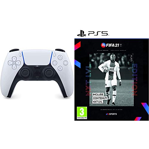 Sony PlayStation 5 - DualSense Wireless Controller + FIFA 21 - Next Level Edition - PlayStation 5