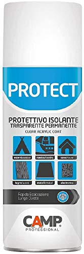 Camp Protect Spray Protettivo Isolante Per Plastica, Legno, Ceramica e Metalli, Trasparente, Plastificante, Anti-Ossidante e Impermeabilizzante