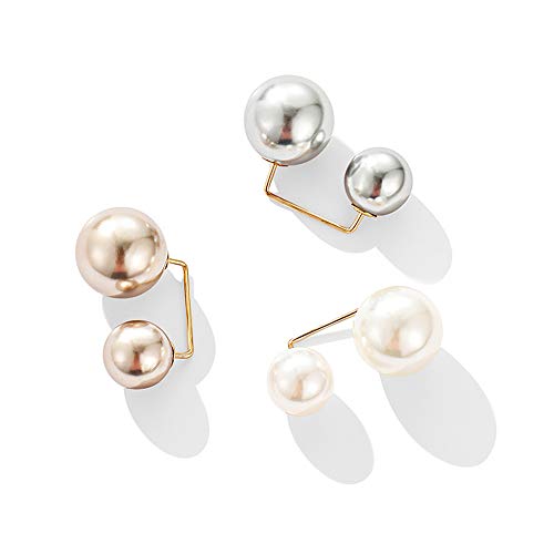 RANSHUO Fashion Simulated Pearl Brooch,Women Safety Pins Sweater Shawl Clips Clothing Decoration 3 Color