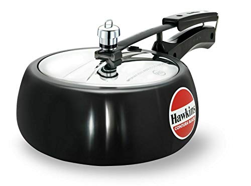 Hawkins CB35 Hard Anodised Pressure Cooker, 3.5-Liter, Contura Black by Hawkins