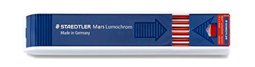 Mars Lumochrom 204 - Astuccio da 12 mine da disegno 2 mm, colore: Carmin