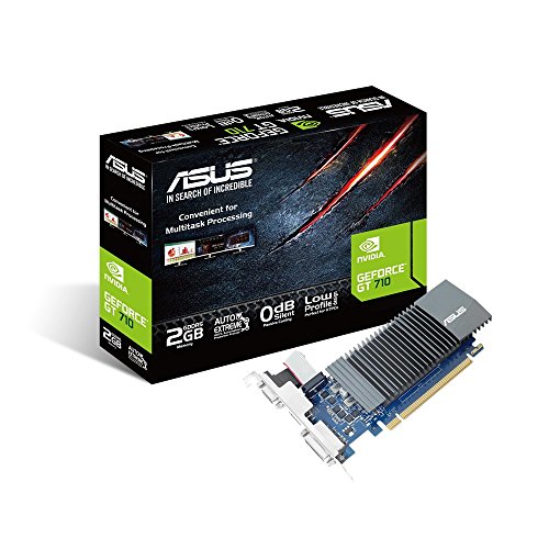 ASUS GT710-SL-2GD5 GeForce GT 710 DDR5 Scheda grafica da 2 GB con raffreddamento passivo 0 dB efficiente