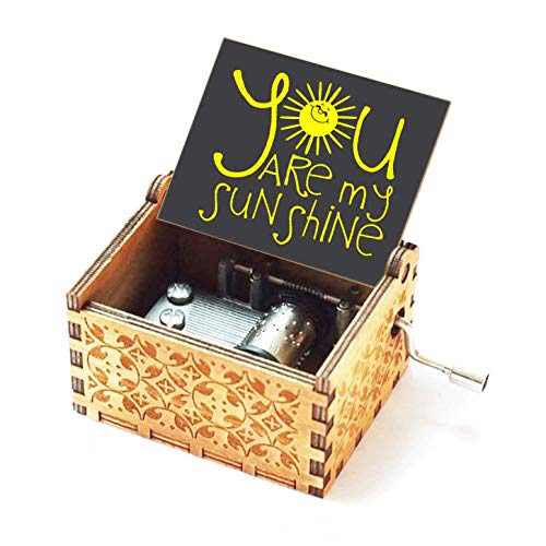 Evelure Carillon in Legno You Are My Sunshine, Pure Hand-Classical Sei Il Mio Sole Music Box Hand-Wooden Music Box Artigianato in Legno creativi I Migliori Regali (H)