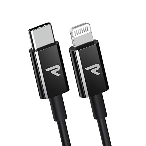 RAMPOW Cavo USB C Lightning 1m [Certificato Apple MFi] Supporta Power Delivery 18W 3A Carica Rapida, Cavo Apple USB C Compatible con iPhone SE 2020/11/11 PRO Max/XS/XR/X/8,iPad PRO Nero