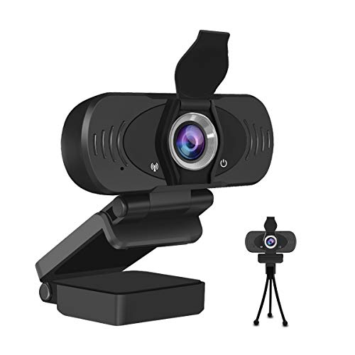 JideTech Webcam PC 1080P con Microfono, Fotocamera per Desktop Desktop USB con Messa, Webcam per videochiamate Plug And Play per Web Conference, MSN e Skype