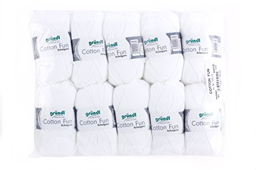 Gründl Cotton Fun cotone, Cotone, Cotone, bianco, 27.00 x 11.00 x 07.00 cm, 10 unità