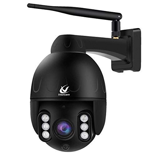 5.0MP PTZ Telecamera di Sorveglianza IP, Vitorcam Telecamera Wi-fi Esterno, telecamera motorizzata ONVIF Videosorveglianza P/T 5X Zoom