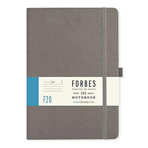 Forbes, quaderno classico a righe, formato A5, a righe A5 Grey