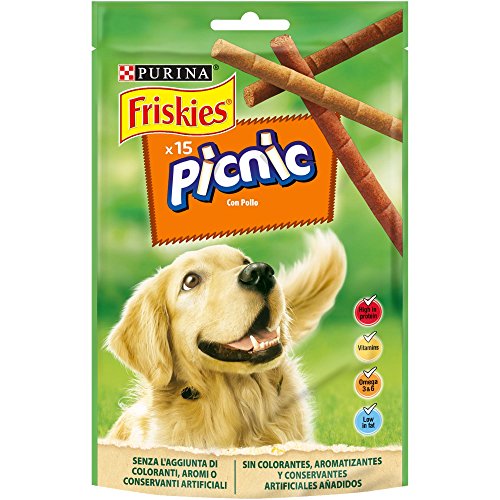 Purina Friskies Picnic Snack Cane con Pollo, 8 Confezioni da 126 g Ciascuna