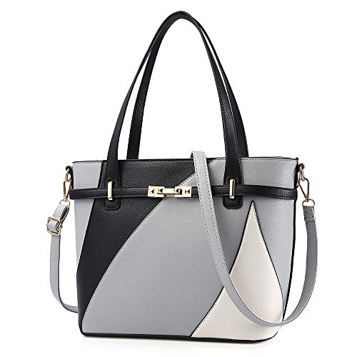 Nevenka Borsa Donna Borsa a Mano Borsa Tracolla Borse a Spalla Borsetta Sacchetto da Polso Borsa alla Moda (grigio)