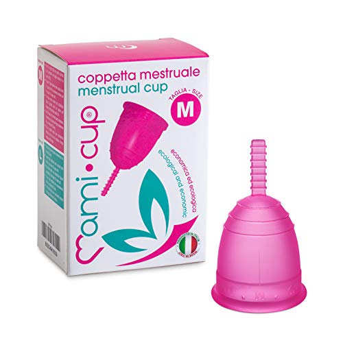Coppetta Mestruale MADE IN ITALY Mamicup® M Rosa Certificata FDA in Silicone Medicale