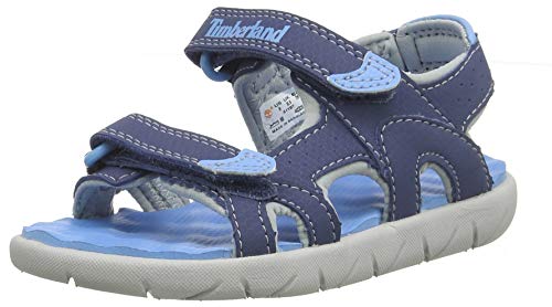 Timberland Perkins Row 2-strap, sandalo juniors Aperta Unisex-Bambini, Blu (Vintage Indigo Bt4), 22 EU