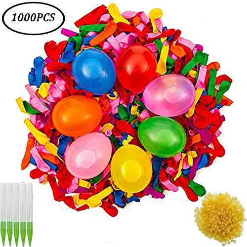 BESTZY Water Balloons Refill Quick & Easy Kit,1000 Pack Water Bomb Balloons Fight Games,Summer Splash Fun for Kids And Adults
