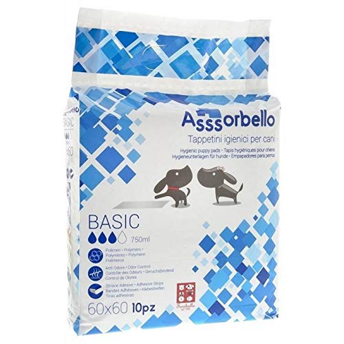 Ferribiella Assorbello BasicTappetini igiene per Cane, 100 Pezzi, 60 x 60 cm, Multicolore