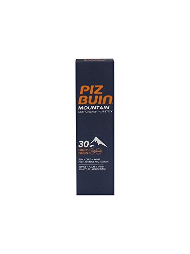 Piz Buin, Mountain, Crema solare e balsamo labbra con protezione solare SPF 30, 20 ml