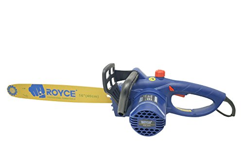 ROYCE Elettrosega 1800w Motosega elettrica potatura Taglio 40cm Barra Catena, Blu e Gialla