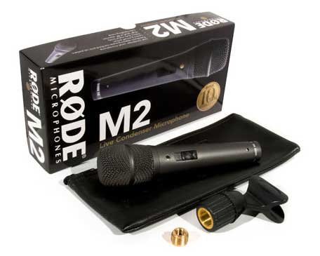 Rode M2 Stage/performance microphone Wired Black microphone - microphones (Stage/performance microphone, -44 dB, Supercardioid, Wired, Mini XLR (3-pin), 308 g)