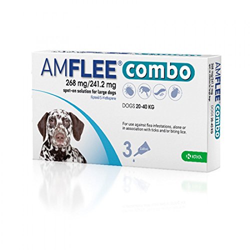 Krka Farmaceutici Milano Amflee Amflee Combo Spot-on Soluzione 3 Pipette 268 MG + 241,2 MG Cani da 20 a 40 kg