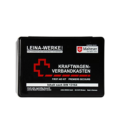 Leina 10007 - Kit medico per auto standard, colore: Nero/Bianco/Rosso