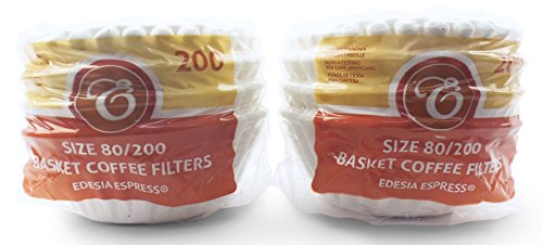 EDESIA ESPRESS - 400 filtri scanalati in carta per caffè americano - 80/200mm - 8-12 tazze