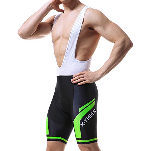 X-TIGER da Ciclismo Uomo 5D Gel Salopette Pantaloncini Corti Imbottiti Set di Abbigliamento Ciclista… (2XL, 504)