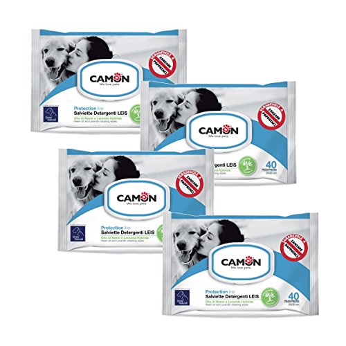 Camon Salviette Detergenti Leis Olio di Neem e Lavandula Hybrida - 4 Confezioni