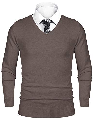 iClosam Maglioni Uomo Invernali Lana Knit V-Neck Pullover Giacca in Maglia Maglione Felpa Uomos