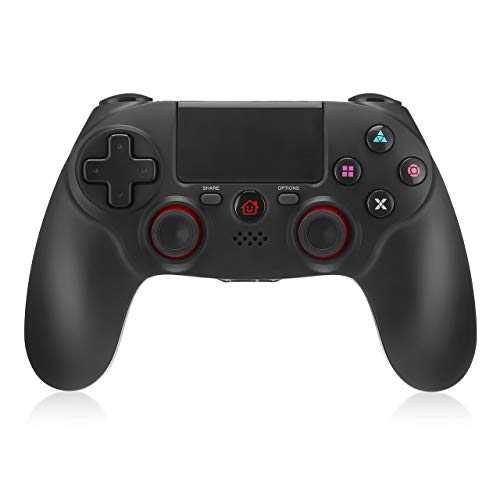 Powerextra Controller Wireless per PS4 - Controller Touch Panel con Doppia Vibrazione Assi e Audio Bluetooth Senza Fili Gamepad Joystick Gamepad Gaming Controller per Playstation 4