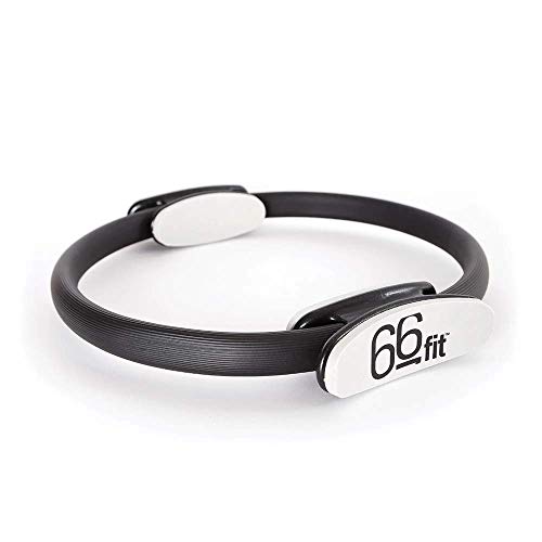 66FIT, Pilates Ring con Doppia Impugnatura, Nero (Schwarz)