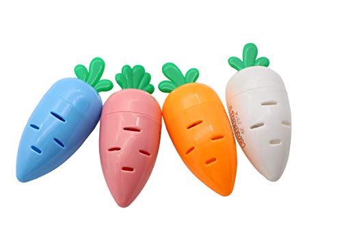 Xiaoyu 15pcs temperamatite creativo cartone animato plastica temperamatite per la scuola, ufficio, regalo di natale, carota (colori può variare)