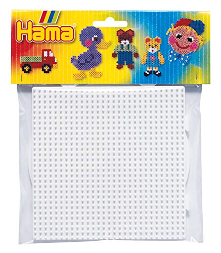 Hama 4453/4454 Ho - Set di 2 Pannelli Forati per Perline da Stirare, Forma Tonda e Quadrata