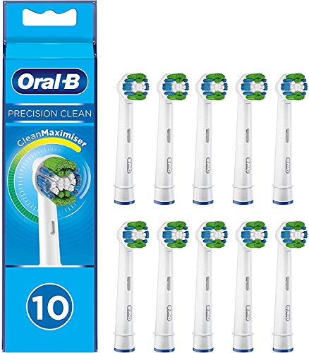 Oral-B Precision Clean Testine di Ricambio per Spazzolino Elettrico con Tecnologia CleanMaximiser, Confezione da 10 Pezzi, Pacco Adatto alla Buca delle Lettere