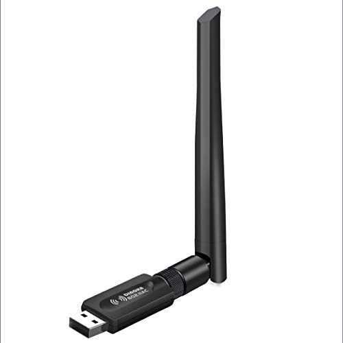 DINOKA - Adattatore WLAN AC1200 Dual Band (5,8 G/Max.867 Mbit/s & 2,4 G/Max.300 Mbit/s), USB 3.0 con antenna 5 dBi, adattatore WiFi per desktop/laptop, supporta Windows 7 8 10, Mac OS X e Linux