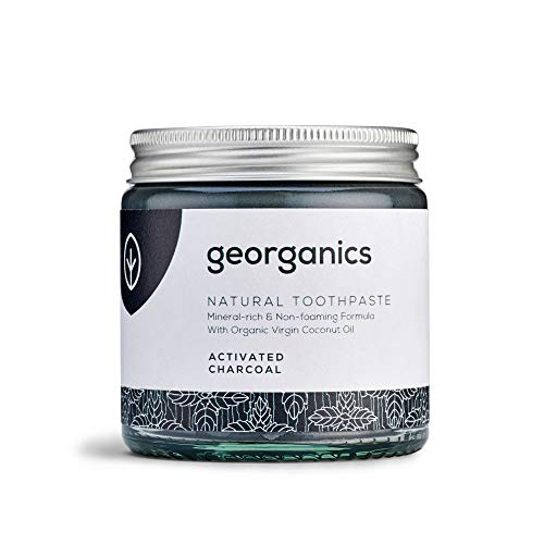 Georganics Dentifricio Naturale Rimineralizzante all'Olio di Cocco Biologico - Carbone Attivato 120ml