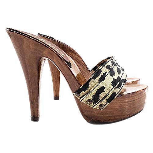 SANDALI Leopardati Made in Italy Tacco 13 - K9101 LEOPARD